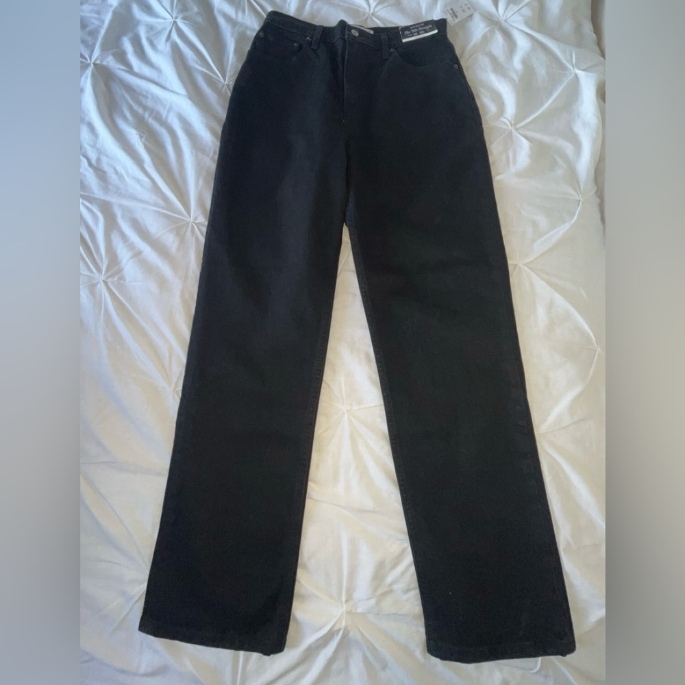 NWT Abercrombie & Fitch Curve Love 90’s Straight Ultra High-Rise SIZE 30 / 10R - Picture 4 of 6